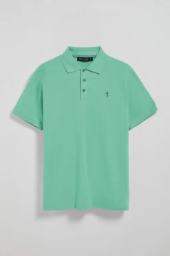 Polo Club Polos*Polo couleur en piqué à manches courtes avec broderie Rigby Best Aigue-Marine