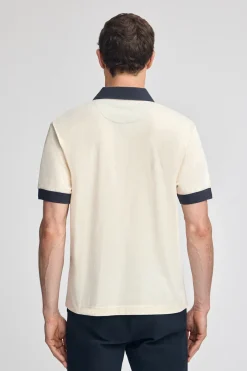 Polo Club Polos*Polo couleur écru Morfeo à manches courtes avec détail nautique Beige