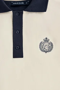 Polo Club Polos*Polo couleur écru Morfeo à manches courtes avec détail nautique Beige