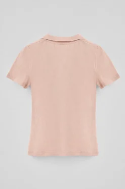 Polo Club Polos*Polo couleur en coton et lin sans boutons avec broderie Rigby Go Maquillage