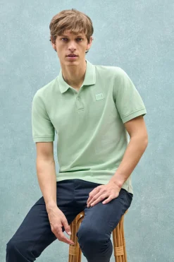 Polo Club Polos*Polo couleur à manches courtes et deux boutons sur la poitrine Menthe
