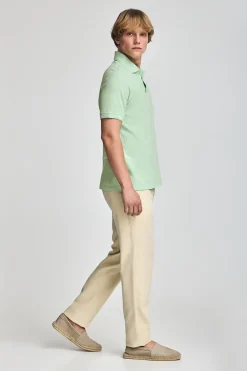 Polo Club Polos*Polo couleur à manches courtes et trois boutons avec logo brodé Rigby Go Menthe