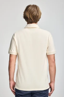 Polo Club Polos*Polo écru à manches courtes et trois boutons avec logo brodé Rigby Go Beige