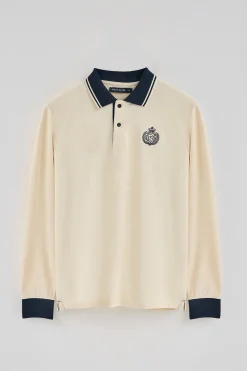 Polo Club Polos*Polo écru à manches longues Anchor avec détail nautique Beige