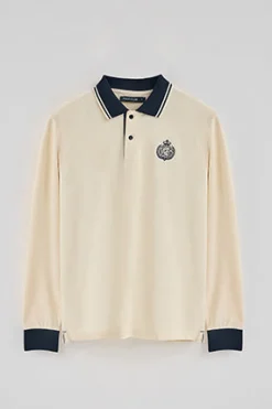 Polo Club Polos*Polo écru à manches longues Anchor avec détail nautique Beige