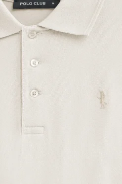 Polo Club Polos*Polo écru en piqué à manches longues avec broderie Rigby Best Beige