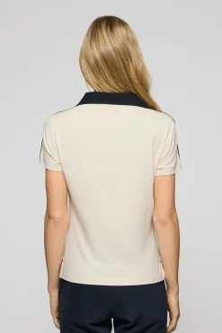 Polo Club Polos*Polo écru sans boutons avec écusson nautique Beige