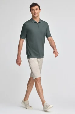Polo Club Polos*Polo Esko avec fermeture éclair et monogramme brodé Gris Pierre