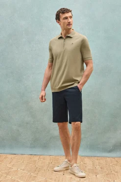 Polo Club Polos*Polo Esko vert clair avec fermeture éclair et monogramme brodé Vert sauge