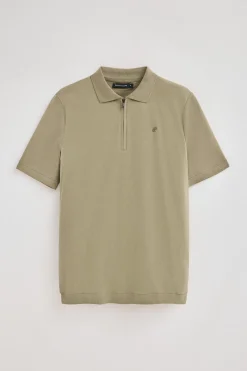 Polo Club Polos*Polo Esko vert clair avec fermeture éclair et monogramme brodé Vert sauge