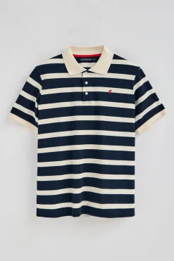 Polo Club Polos*Polo Genova rayé avec broderie monogramme Bleu Marine