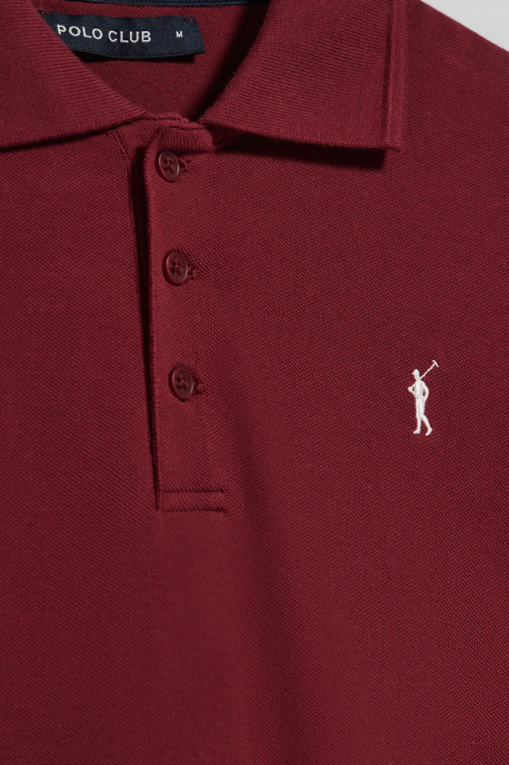 Polo Club Polos*Polo granate de manga corta y tres botones con logo bordado Rigby Go Grenat