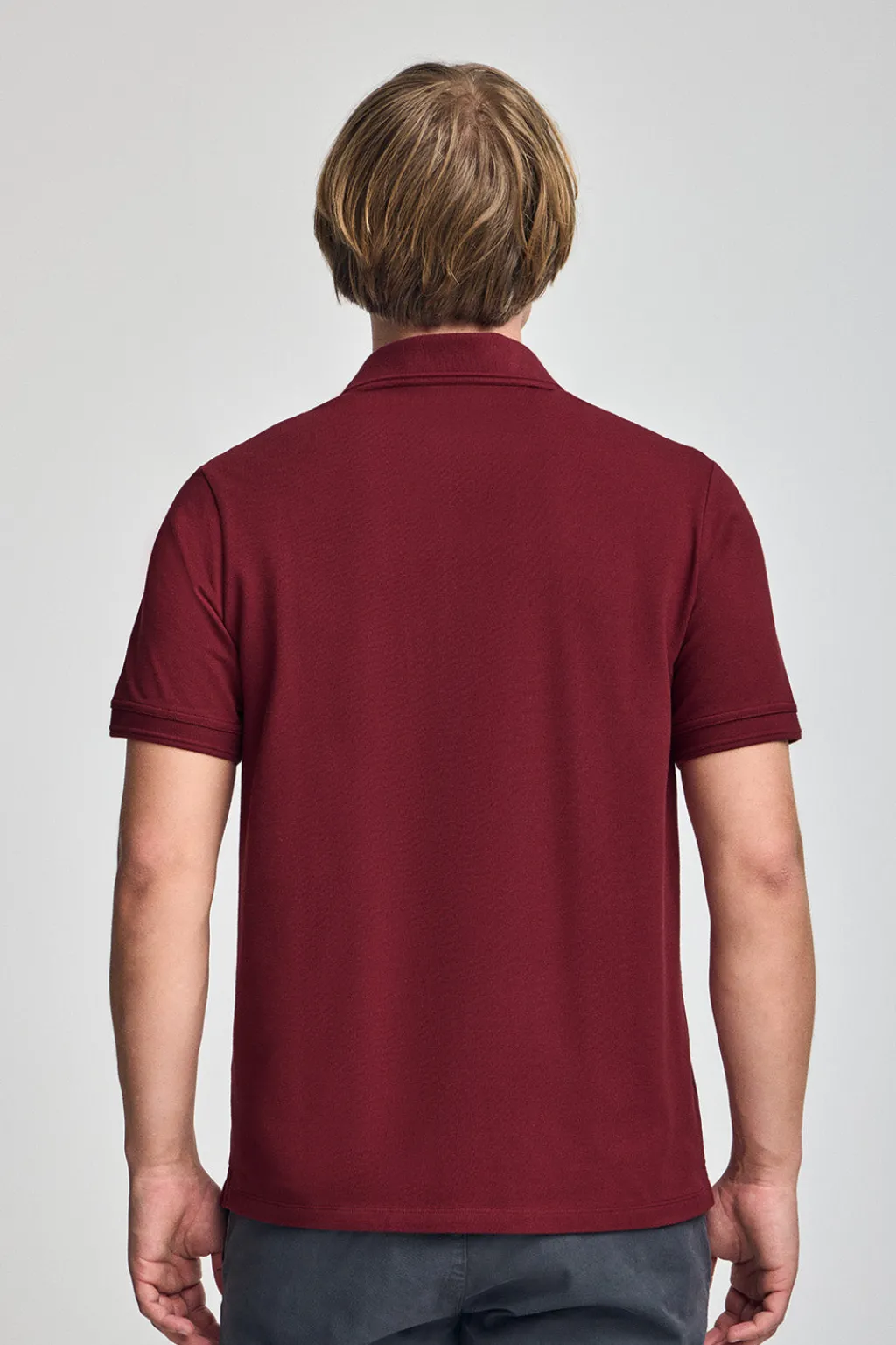 Polo Club Polos*Polo granate de manga corta y tres botones con logo bordado Rigby Go Grenat