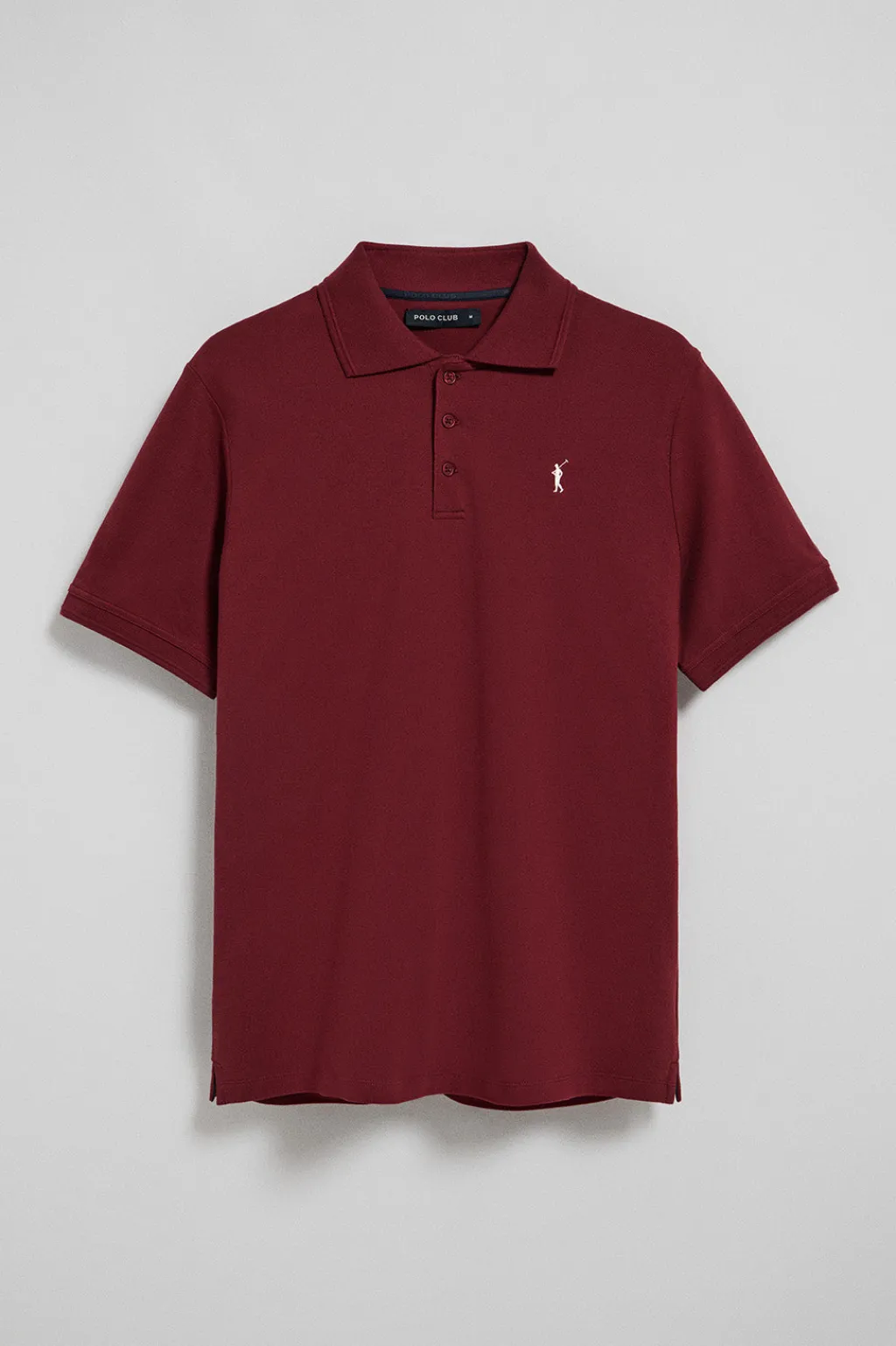 Polo Club Polos*Polo granate de manga corta y tres botones con logo bordado Rigby Go Grenat