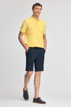 Polo Club Polos*Polo jaune clair piqué à manches courtes avec broderie Rigby Best Jaune tendre