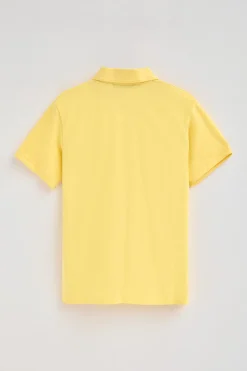 Polo Club Polos*Polo jaune clair piqué à manches courtes avec broderie Rigby Best Jaune tendre