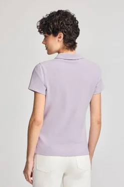 Polo Club Polos*Polo à manches courtes en coton avec broderie Rigby Best Lavande
