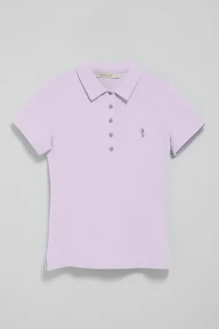 Polo Club Polos*Polo à manches courtes en coton avec broderie Rigby Best Lavande