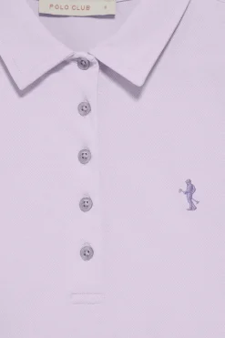 Polo Club Polos*Polo à manches courtes en coton avec broderie Rigby Best Lavande
