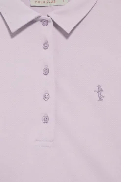 Polo Club Polos*Polo à manches longues en coton avec broderie Rigby Best Lavande