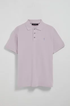 Polo Club Polos*Polo en piqué à manches courtes avec broderie Rigby Best Lavande