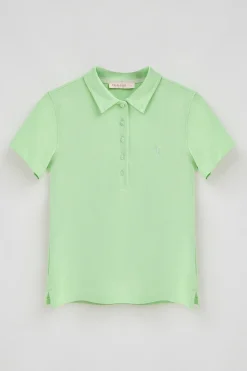 Polo Club Polos*Polo à manches courtes en coton avec broderie Rigby Best Menthe