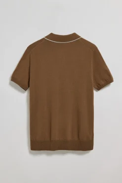Polo Club Pulls|Polos*Polo moka en maille avec boutons et broderie Rigby Go Mocca