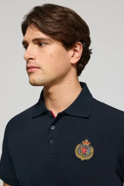 Polo Club Polos*Polo Nautic avec écusson nautique sur la poitrine Bleu Marine