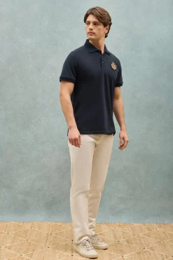 Polo Club Polos*Polo Nautic avec écusson nautique sur la poitrine Bleu Marine