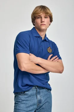 Polo Club Polos*Polo Nautic avec écusson nautique sur la poitrine Bleu Royal