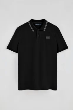 Polo Club Polos*Polo à manches courtes et deux boutons sur la poitrine Noir