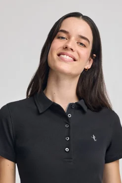 Polo Club Polos*Polo à manches courtes en coton avec broderie Rigby Best Noir