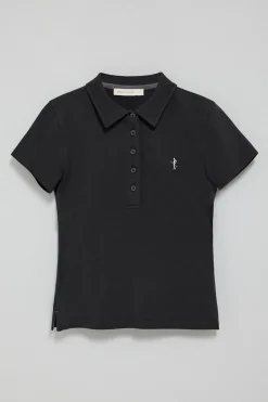 Polo Club Polos*Polo à manches courtes en coton avec broderie Rigby Best Noir