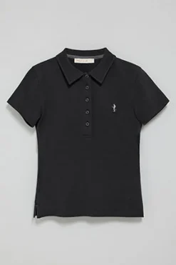 Polo Club Polos*Polo à manches courtes en coton avec broderie Rigby Best Noir