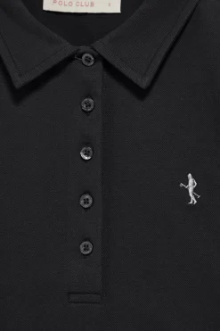Polo Club Polos*Polo à manches courtes en coton avec broderie Rigby Best Noir