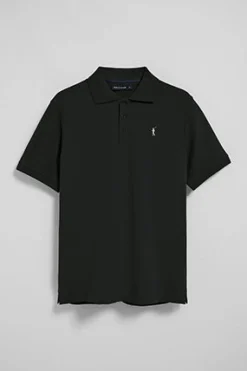 Polo Club Polos*Polo à manches courtes et trois boutons avec logo brodé Rigby Go Noir