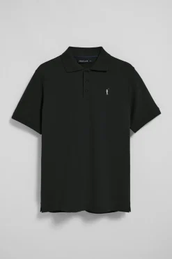 Polo Club Polos*Polo à manches courtes et trois boutons avec logo brodé Rigby Go Noir