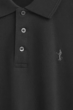 Polo Club Polos*Polo en piqué à manches courtes avec broderie Rigby Best Noir