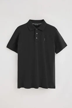 Polo Club Polos*Polo en piqué à manches courtes avec broderie Rigby Best Noir