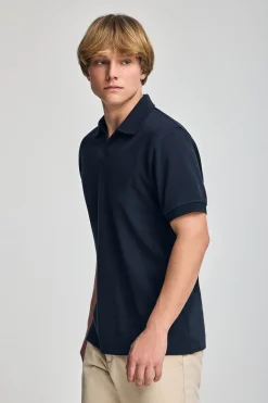 Polo Club Polos*Polo Pascal sans boutons avec monogramme brodé Bleu Marine