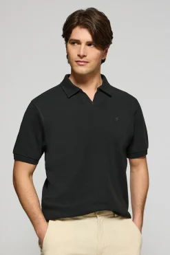 Polo Club Polos*Polo Pascal sans boutons avec monogramme brodé Noir