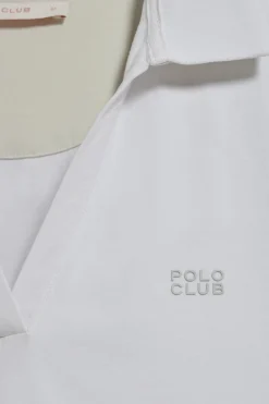 Polo Club Polos*Polo Pedraza sans boutons à logo caoutchouté Blanc