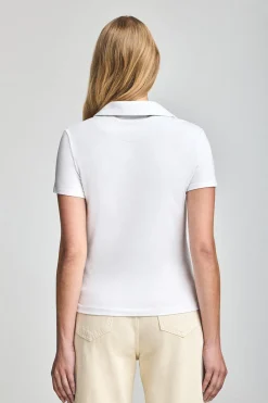 Polo Club Polos*Polo Pedraza sans boutons à logo caoutchouté Blanc