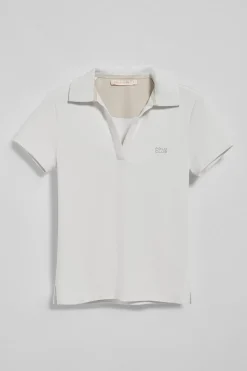 Polo Club Polos*Polo Pedraza sans boutons à logo caoutchouté Blanc