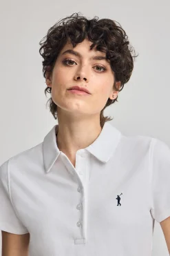 Polo Club Polos*Polo Pereira à cinq boutons, avec broderie Rigby Go Blanc