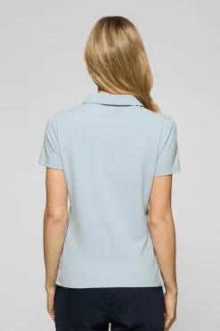 Polo Club Polos*Polo Pereira bleu clair à cinq boutons avec broderie Rigby Go Bleu ciel