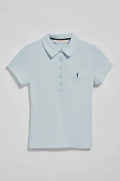 Polo Club Polos*Polo Pereira bleu clair à cinq boutons avec broderie Rigby Go Bleu ciel