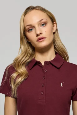 Polo Club Polos*Polo Pereira à cinq boutons avec broderie Rigby Go Grenat