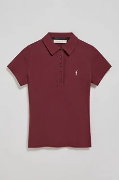 Polo Club Polos*Polo Pereira à cinq boutons avec broderie Rigby Go Grenat