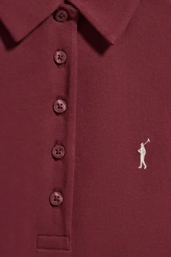 Polo Club Polos*Polo Pereira à cinq boutons avec broderie Rigby Go Grenat